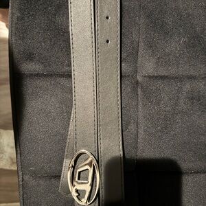 Black D Belt with Silver Logo